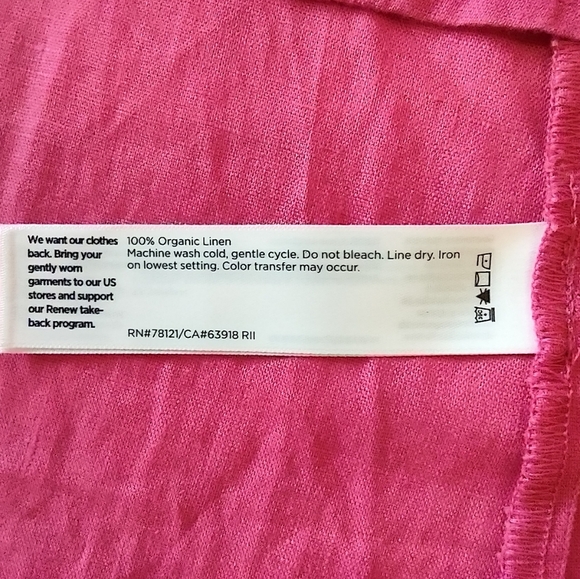 NWT Eileen Fisher Pink Linen Dress - Picture 4 of 5